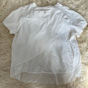 Lulu high low open back tee (sold- out)